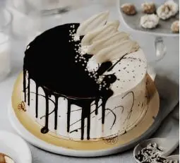 Chocolate vanilla fusion cake